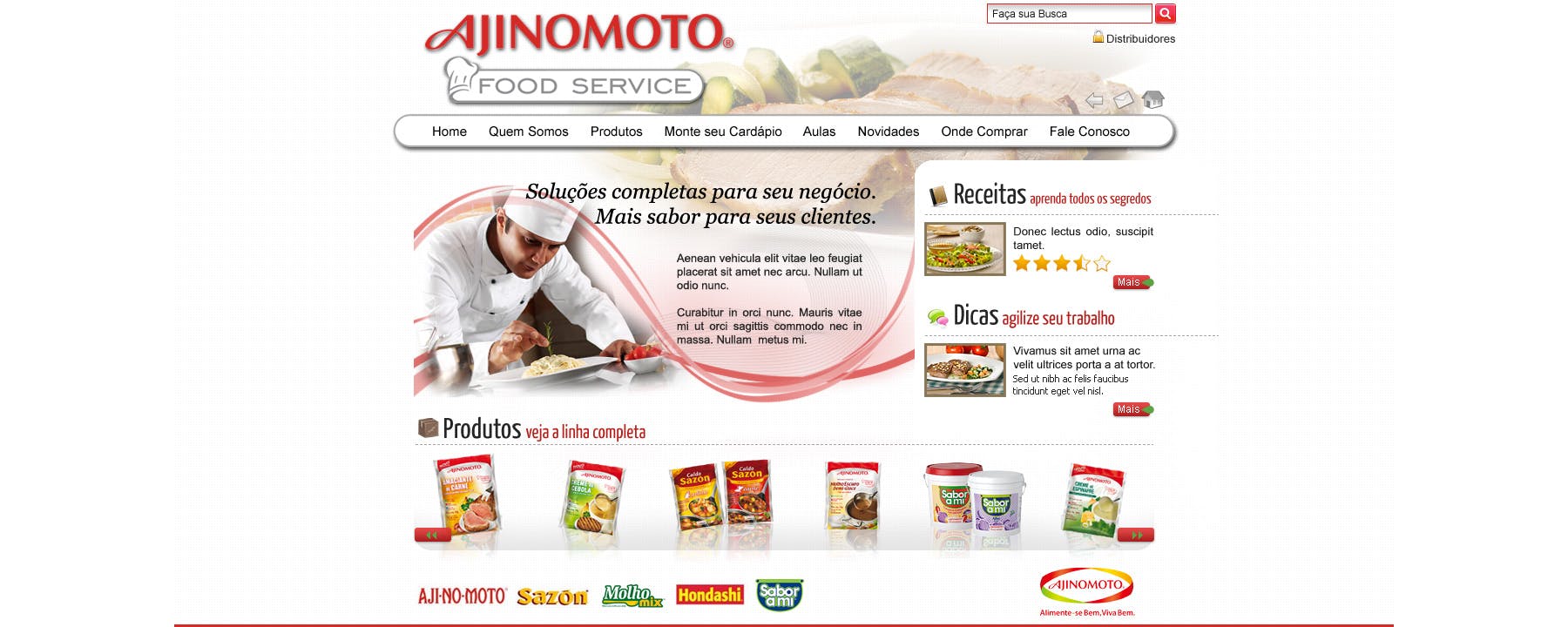 Capa do projeto Ajinomoto Food Service